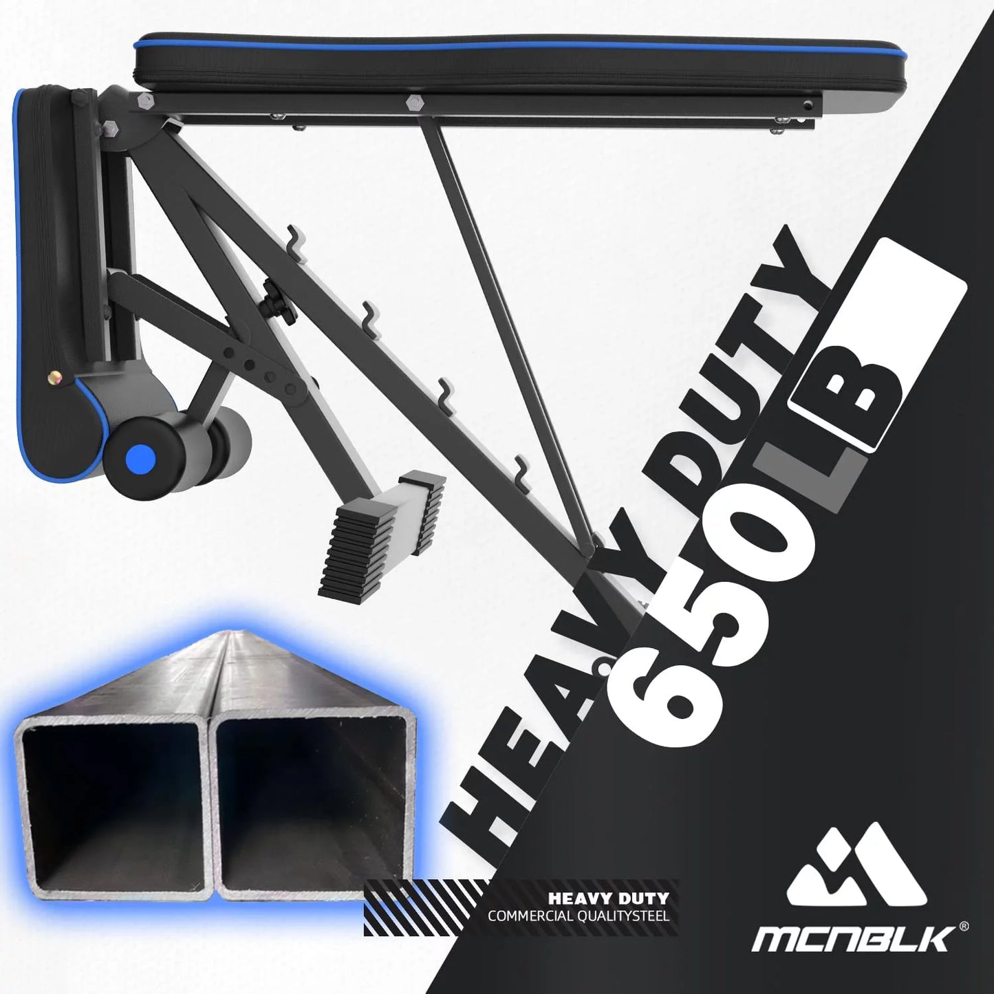 Adjustable Weight Bench,New Upgrade to 660Lb (300KG), Folding Weight Bench with Resistance Bands, Workout Bench Home Gym, Full Body Workout