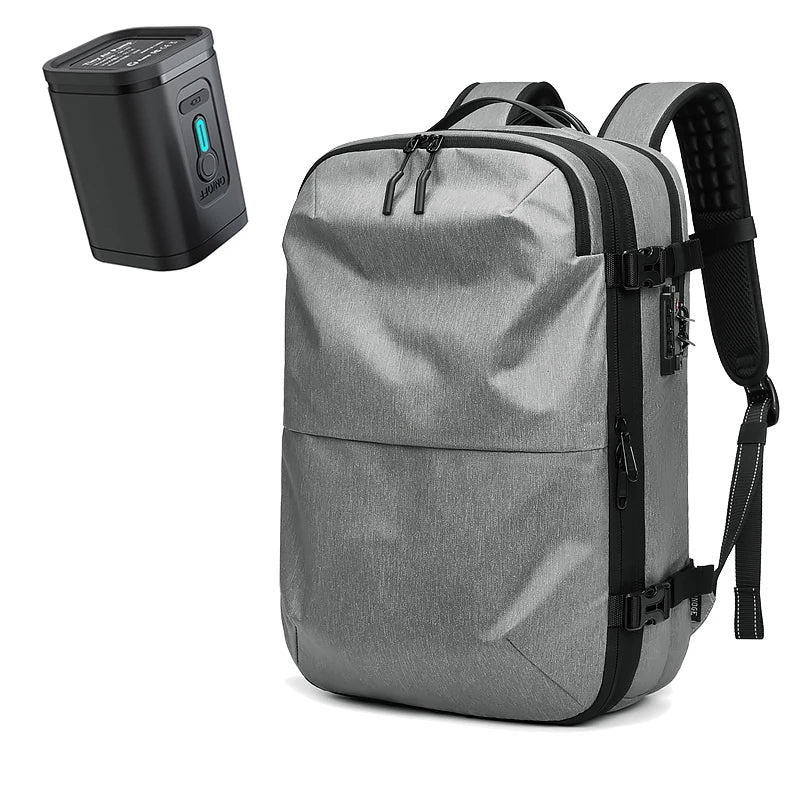 Professional title: "Men's 17 Inch Laptop Travel Backpack with Vacuum Compression, Large Capacity for Business, School, and Hiking"