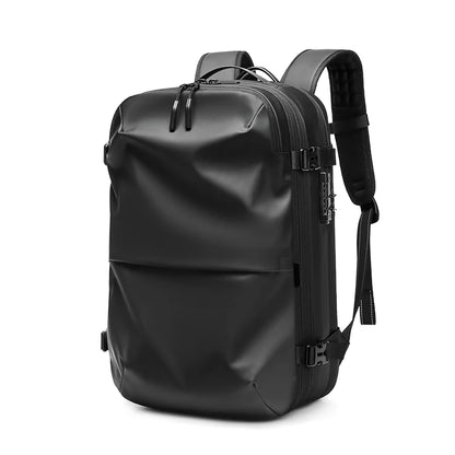 Professional title: "Men's 17 Inch Laptop Travel Backpack with Vacuum Compression, Large Capacity for Business, School, and Hiking"