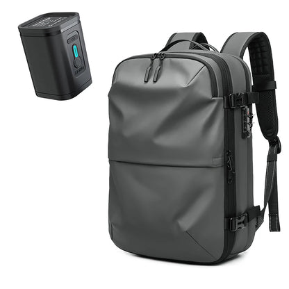 Professional title: "Men's 17 Inch Laptop Travel Backpack with Vacuum Compression, Large Capacity for Business, School, and Hiking"