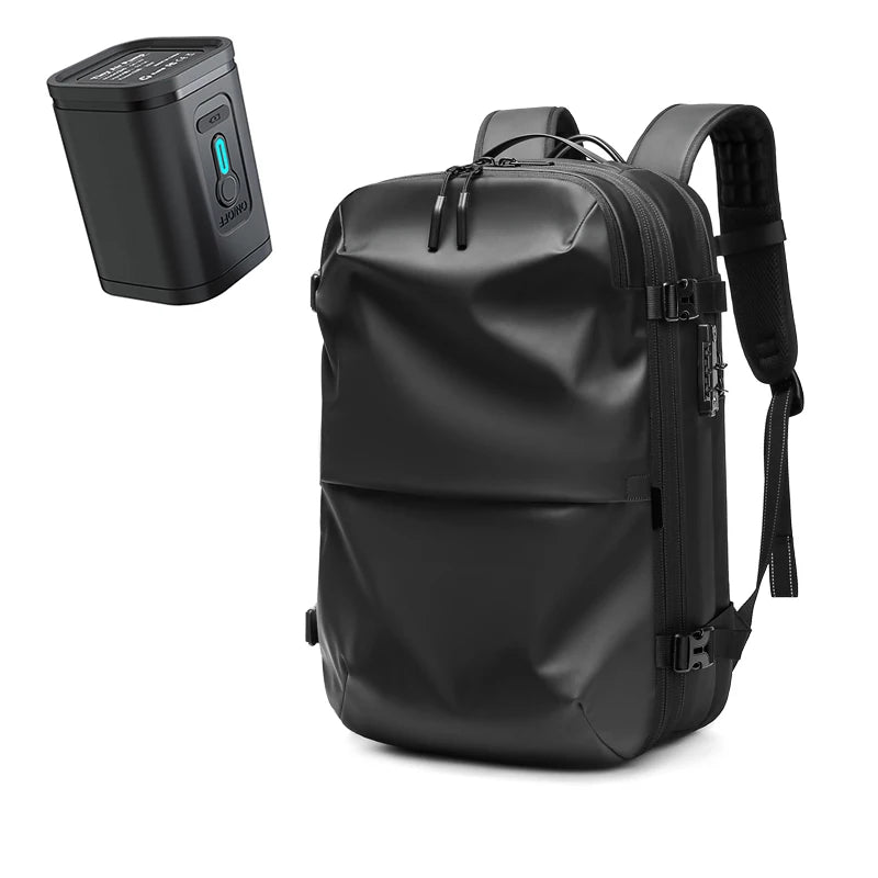 Professional title: "Men's 17 Inch Laptop Travel Backpack with Vacuum Compression, Large Capacity for Business, School, and Hiking"